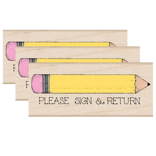 Hero Arts Please Sign and Return Pencil Stamp, PK3 D435